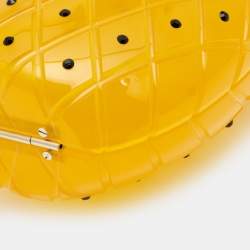 Pre Owned Charlotte Olympia Orange/Green Ana Pineapple Chain Shoulder Bag