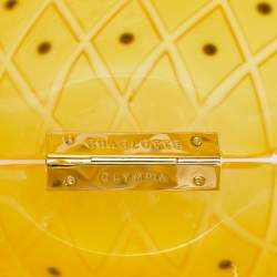 Pre Owned Charlotte Olympia Orange/Green Ana Pineapple Chain Shoulder Bag