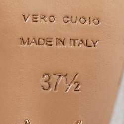 Charlotte Olympia Silver Leather Ursula Sandals Size 37.5