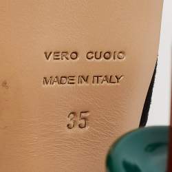 مملوكة مسبقًا Charlotte Olympia Black Suede Ankle Strap Sandals Size 35