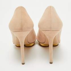مملوكة مسبقًا Charlotte Olympia Beige Suede Dotty Platform Pumps Size 38.5