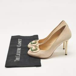 Charlotte Olympia Beige Suede Birthday Zodiac Pumps Size 36.5