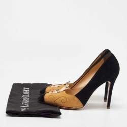 Charlotte Olympia Black/Yellow Suede Sleeping Beauty Pumps Size 37.5