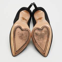 Pre Owned Charlotte Olympia Black Suede Debbie Platform Pumps Size 38