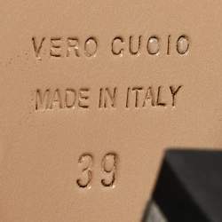 مملوكة مسبقًا Charlotte Olympia Red/Gold Suede And Leather Love Ankle Strap Sandals Size 39