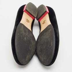 Charlotte Olympia x Barbie Collection Black/Pink Velvet Kitty Ballet Flats Size 37.5