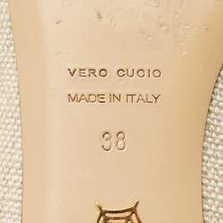 Charlotte Olympia Beige Canvas Smoking Slippers Size 38