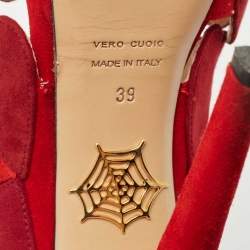 Pre Owned Charlotte Olympia Multicolor Suede Head Over Platform Sandals Size 39