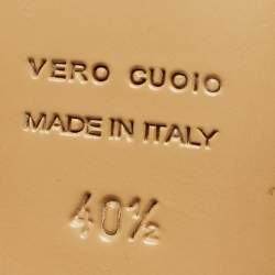 Pre Owned Charlotte Olympia Beige Leather Paloma Platform Pumps Size 40.5