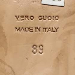 Pre Owned Charlotte Olympia Beige Suede Birthday Zodiac Cancer Ballet Flats Size 39