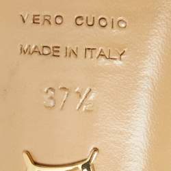 مملوكة مسبقًا صندل بكعب شوبار شارلوت أوليمبيا صوصا بحزام للكاحل مزين بريش أسود من جلد الغزال مقاس 37.5