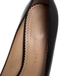 Pre Owned حذاء كعب عالي شارلوت اوليمبيا دوللي نعل سميك جلد أسود مقاس 40