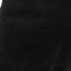 Pre Owned Charlotte Olympia Black Suede Lucinda Platform Ankle Boots Size 37