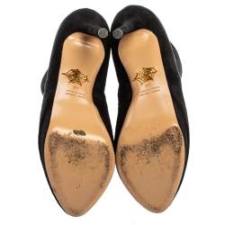 مملوكة مسبقًا بوت للكاحل شارلوت أوليمبيا سويدي  أسود أون تايم نعل سميك مقاس 38