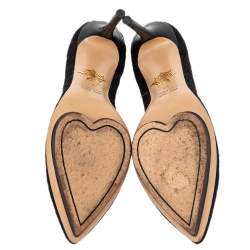 Pre Owned Charlotte Olympia Black Lace Dotty Pumps Size 40