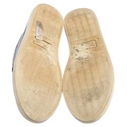 Pre Owned Charlotte Olympia Black Leather Kitty Lace Up Sneakers Size 40