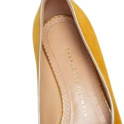 Charlotte Olympia  Yellow Suede Sagittarius  Loafers  Size 36