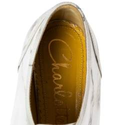 Charlotte Olympia Grey Leather Stephania Oxford Size 38