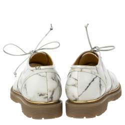 Charlotte Olympia Grey Leather Stephania Oxford Size 38
