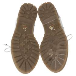 Charlotte Olympia Grey Leather Stephania Oxford Size 38