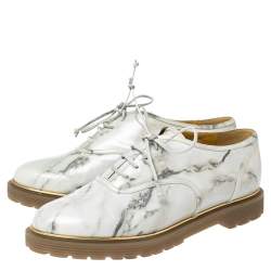 Charlotte Olympia Grey Leather Stephania Oxford Size 38