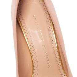 Pre Owned Charlotte Olympia Pink Suede Dotty Platform Pumps Size 36