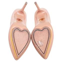 Pre Owned Charlotte Olympia Pink Suede Dotty Platform Pumps Size 36