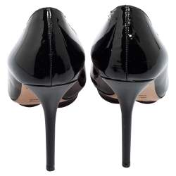 Charlotte Olympia Black Patent Leather Debbie Platform Pumps Size 38