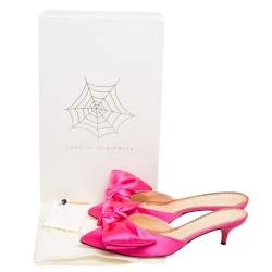 مملوكة مسبقًا حذاء مولز شارلوت أوليمبيا صوفي ساتان وردي مقاس 40