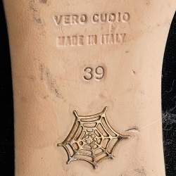 Pre Owned Charlotte Olympia Black Velvet Cat Embroidered Ankle Boots Size 39