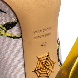 مملوكة مسبقًا Charlotte Olympia Multicolor Embroidered Fabric Dolly Ankle-Strap Pumps Size 40