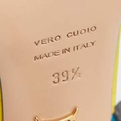 مملوكة مسبقًا Charlotte Olympia Multicolor Canvas Platform Ankle Strap Sandals Size 39.5