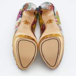 Charlotte Olympia  Multicolor Printed Patent Leather Platform Pumps Size 40