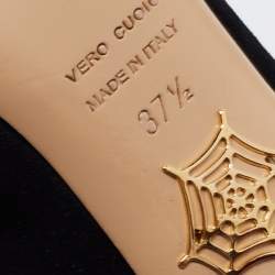 Pre Owned Charlotte Olympia Black Suede Mid Century Pumps Size 37.5