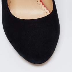 Pre Owned Charlotte Olympia Black Suede Mid Century Pumps Size 37.5
