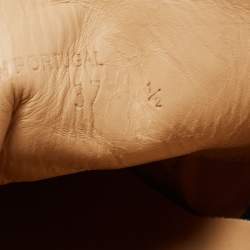 Pre Owned Charlotte Olympia Beige/Brown Leopard Print Calf Hair Purrfect Low Top Sneakers Size 37.5 