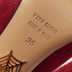 Charlotte Olympia Deep Red Suede Dolly Platform Pumps Size 36
