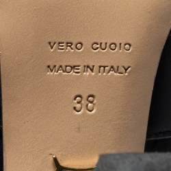 Pre Owned Charlotte Olympia Black Leather Ankle Length Boots Size 38