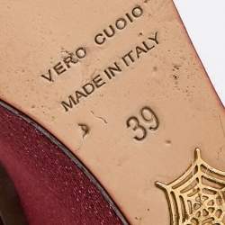 Charlotte Olympia Pink Glitter Fabric Velour Wedge Platform Sandals Size 39
