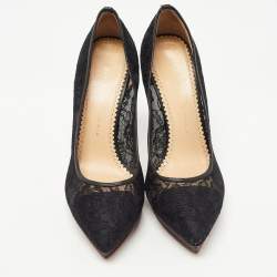 Charlotte Olympia Black Lace Debbie Platform Pumps Size 39