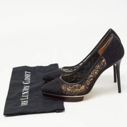 Charlotte Olympia Black Lace Debbie Platform Pumps Size 39