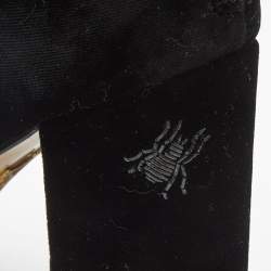 Pre Owned Charlotte Olympia Black Velvet Alba Ankle Boots Size 36.5