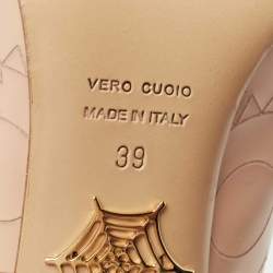 Pre Owned Charlotte Olympia Pink Leather Studded Platform Pumps Size 39