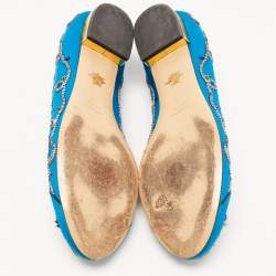 Charlotte Olympia Multicolor Satin Crouching Tiger Loafers Size 41