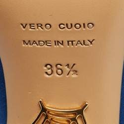 مملوكة مسبقًا Charlotte Olympia Blue Satin Paloma Platform Pumps Size 36.5