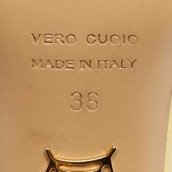 مملوكة مسبقًا Charlotte Olympia Gold/Blue Satin and Leather Pumps Size 36