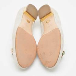 Pre Owned Charlotte Olympia Grey Suede Aquarius Zodiac Smoking Slippers Size 41