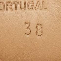 Pre Owned Charlotte Olympia White Leather Kiss Me Low Top Sneakers Size 38