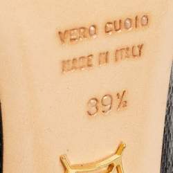 Pre Owned Charlotte Olympia Black Raffia Dolly Pumps Size 39.5