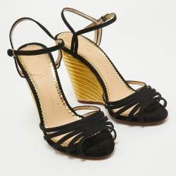 Charlotte Olympia Black Sandals Ankle Strap Sandals Size 40